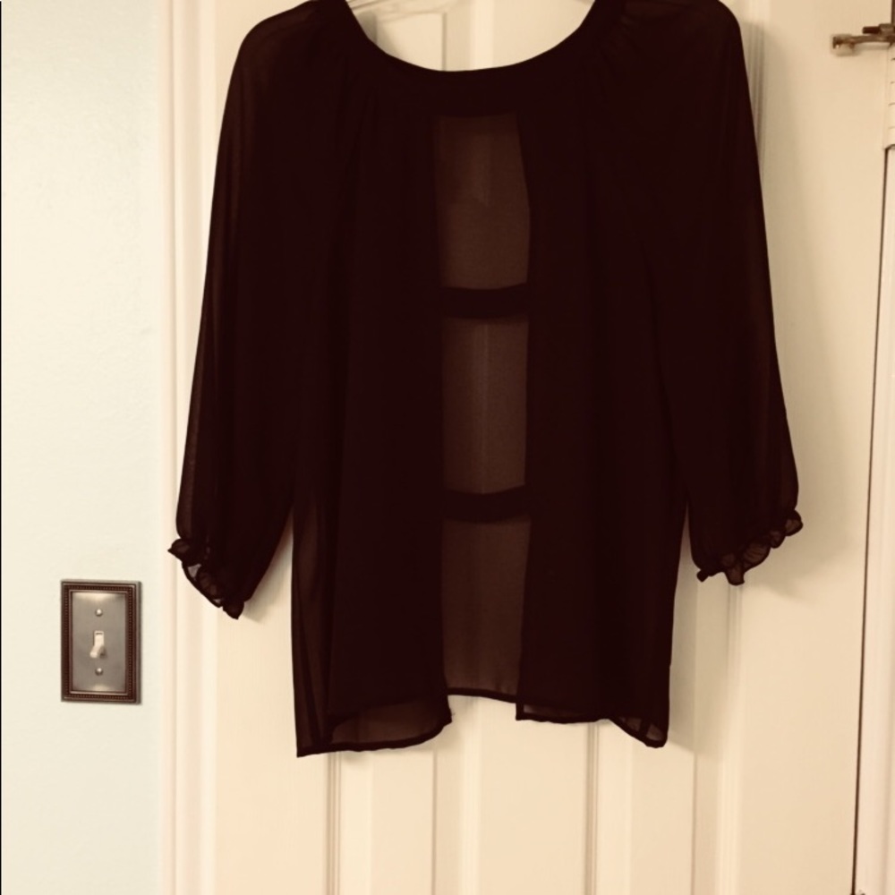 Black see thru shirt